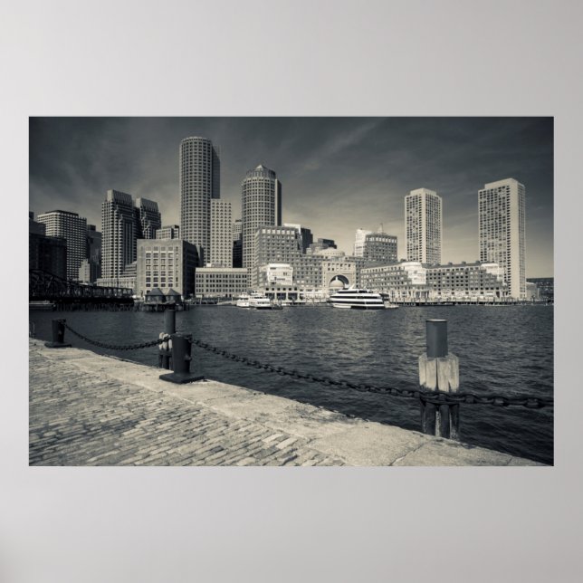 Massachusetts, Boston, Rowe's Wharf Gebäude Poster (Vorne)
