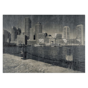 Massachusetts, Boston, Rowe's Wharf Gebäude Schneidebrett