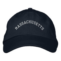 Massachusetts Brodés Casquette bleu marine