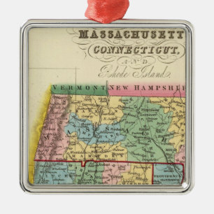 Massachusetts, Connecticut, Rhode Island Silbernes Ornament