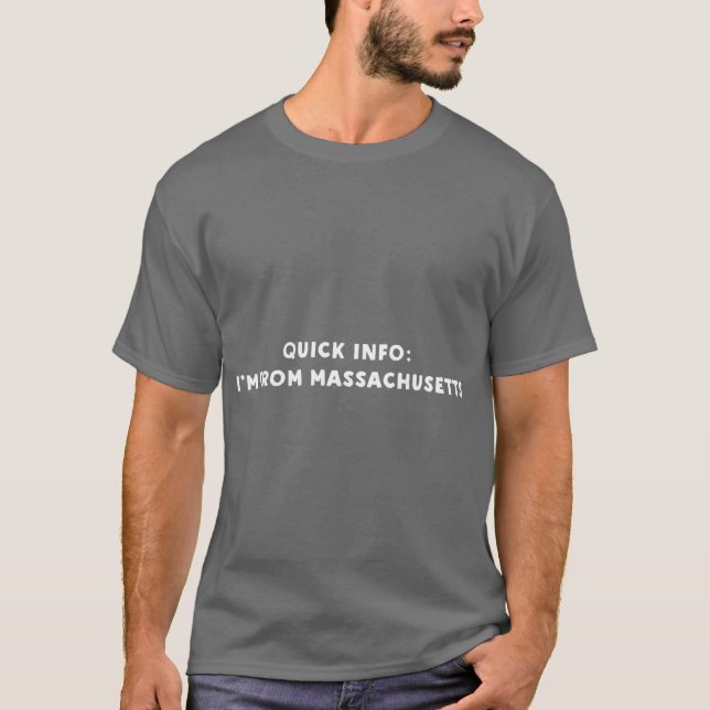 Massachusetts Cool Funny T-Shirt (Vorderseite)