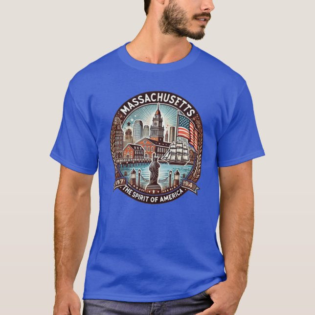 Massachusetts Embodying the Spirit of America T-Shirt (Vorderseite)