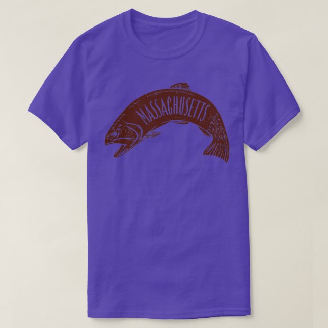 Massachusetts Fish Wordmark T-Shirt (Design vorne)