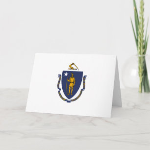 Massachusetts-Flagge, Flagge von Massachusetts Karte