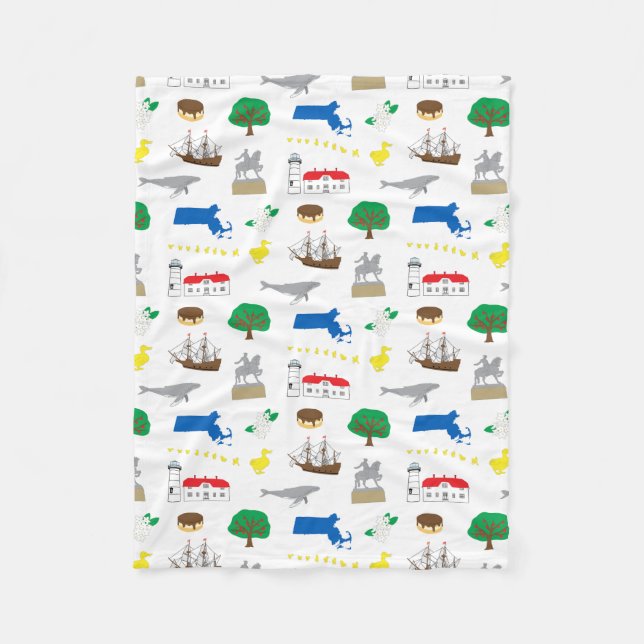 Massachusetts Fleece Blanket (Vorderseite)