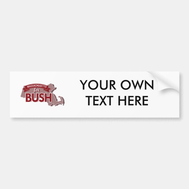 MASSACHUSETTS FÜR BUSH - .PNG AUTOAUFKLEBER (Vorne)