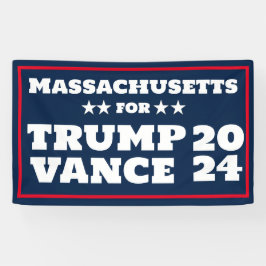 Massachusetts für Trump Vance 2024 Banner