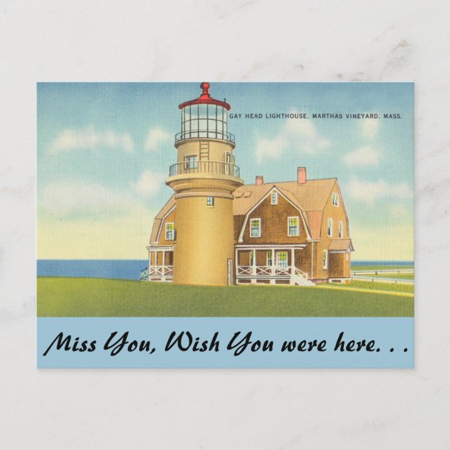 Massachusetts, Gay's Head Lighthouse Postkarte (Vorderseite)