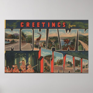 Massachusetts - Greetings from Mohawk Trail Poster