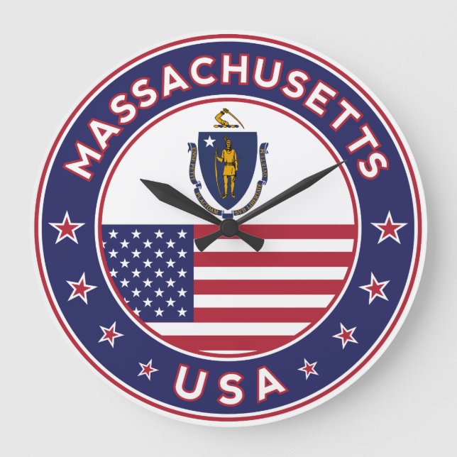 Massachusetts Große Wanduhr (Vorderseite)