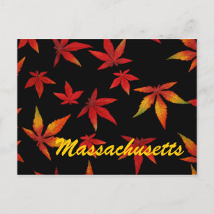 Massachusetts Herbstleaves Postkarte