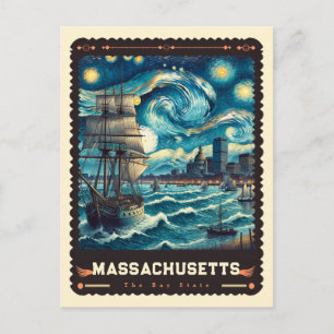 Massachusetts Inspiriert von Vincent Van Gogh Postkarte