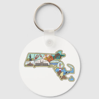 Massachusetts Karte Boston Cape Cod Salem Souvenir Schlüsselanhänger