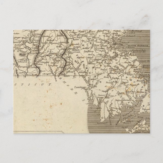 Massachusetts Karte von Arrowsmith (Vorderseite)