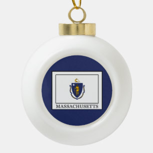 Massachusetts Keramik Kugel-Ornament