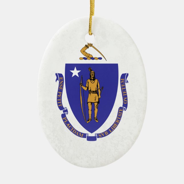 Massachusetts Keramik Ornament (Vorne)