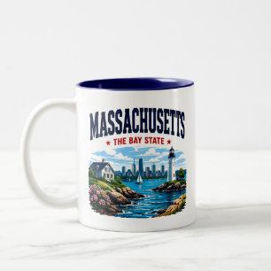 Massachusetts-Küstenkulturerbe Zweifarbige Tasse