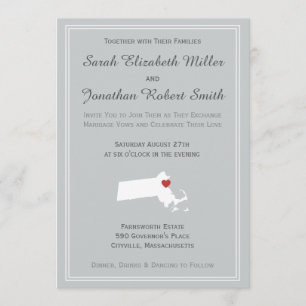 Massachusetts Love - Invitation de mariage personn
