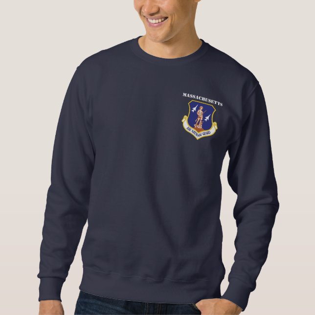 Massachusetts-Luft-Schutz-104. Kämpfer-Flügel Sweatshirt (Vorderseite)
