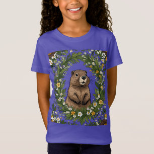 Massachusetts Mayblumen und Groundhog Woodchuck 3 T-Shirt