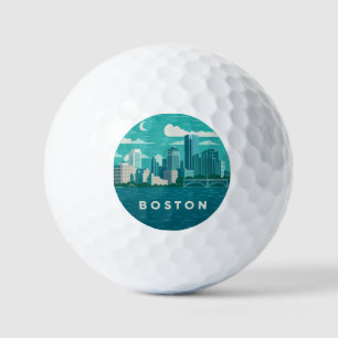 Massachusetts Nacht Stadtbild Boston Stadt Golfball