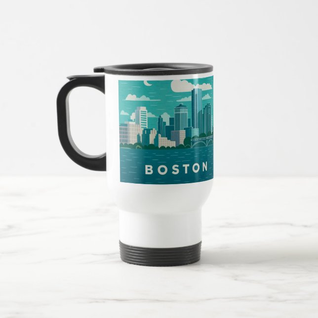 Massachusetts Night Cityscape | Boston City Reisebecher (Links)