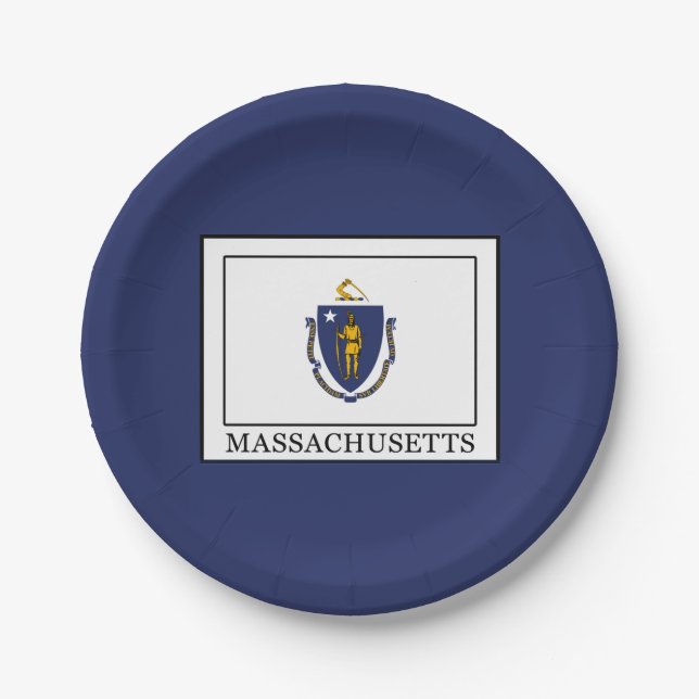 Massachusetts Pappteller (Vorderseite)