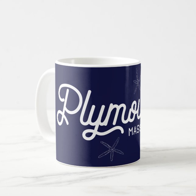 Massachusetts Plymouth Mug café Nautique (Devant gauche)