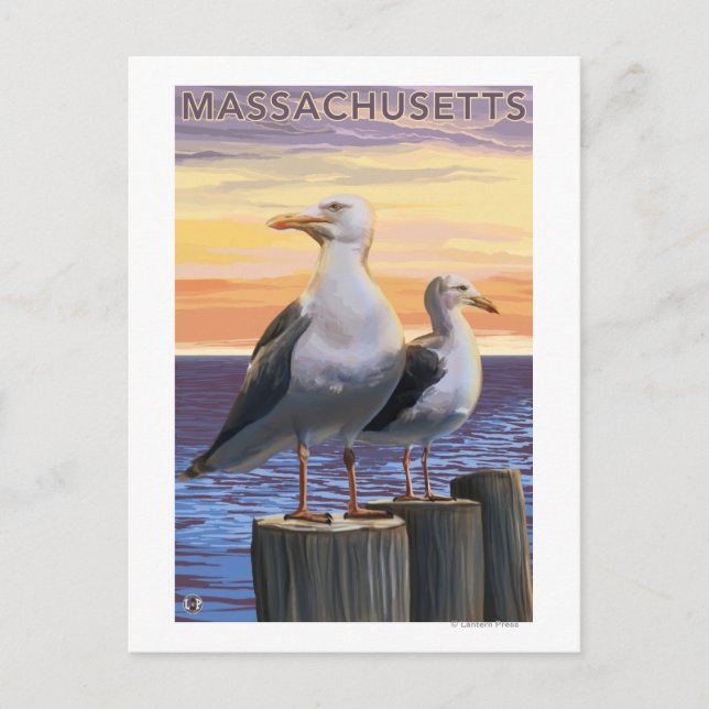 Massachusetts Postkarte (Vorderseite)