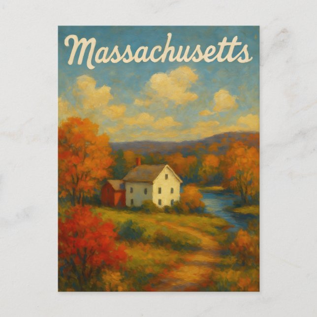 Massachusetts Postkarte (Vorderseite)