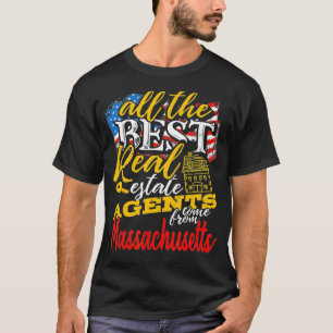 Massachusetts Real Anwesen Agenten American Flag G T-Shirt