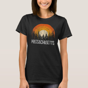 Massachusetts Retro Stil Vintagen 80er Männer Frau T-Shirt