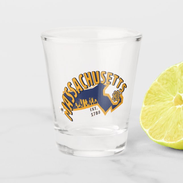 Massachusetts-Schnapsglas Schnapsglas (Vorderseite)