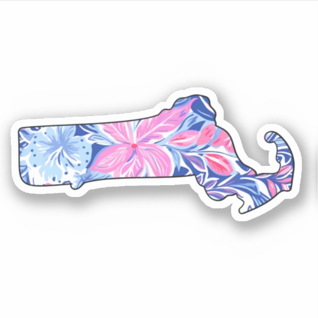 Massachusetts - Sommeraufkleber - Lilly Inspiriert Aufkleber (Vorderseite)