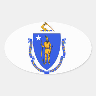 Massachusetts Staat Oval Aufkleber
