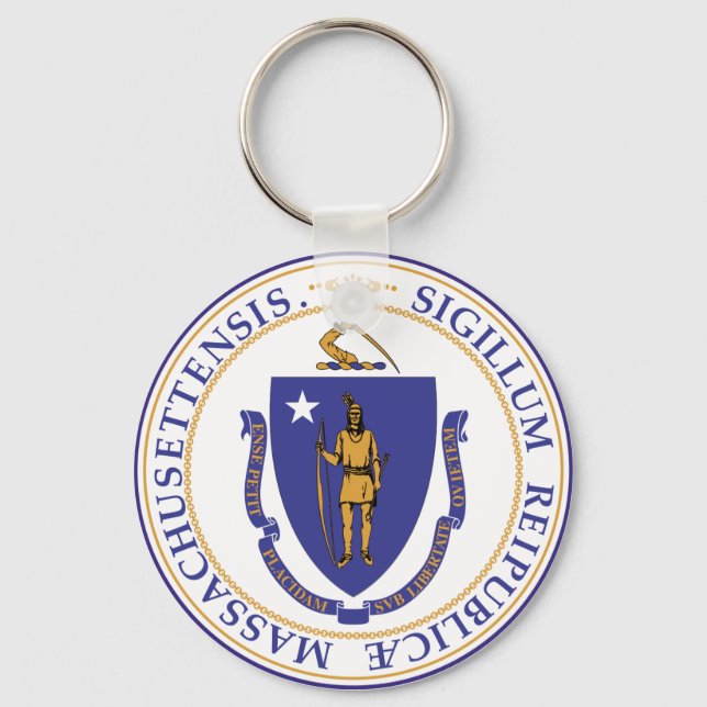 Massachusetts Staat Siegel Schlüsselanhänger (Vorderseite)