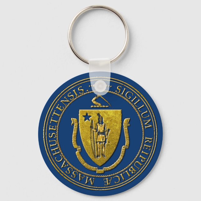Massachusetts Staat Siegel Schlüsselanhänger (Vorderseite)