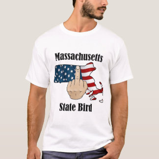 Massachusetts Staat Vogel T - Shirt Mittelfinger