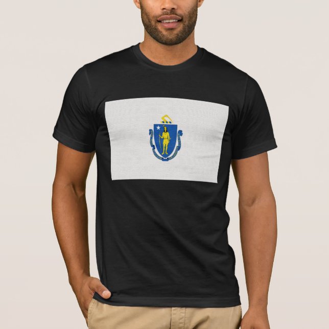 Massachusetts-Staats-Flagge T-Shirt (Vorderseite)