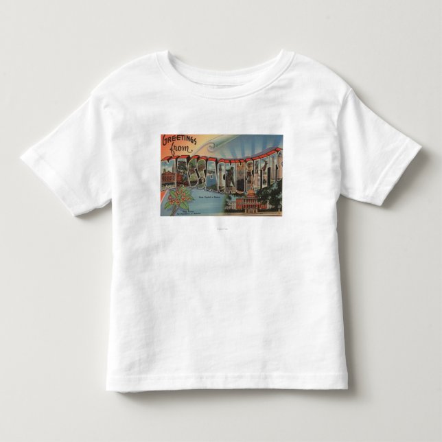 Massachusetts (Staats-Hauptstadt/Blume) Kleinkind T-shirt (Vorderseite)