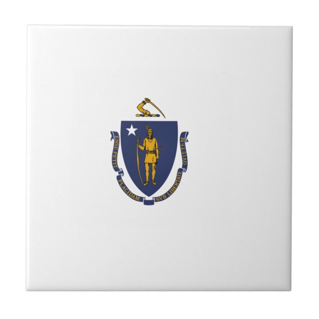 Massachusetts Staatsflagge Fliese (Vorderseite)
