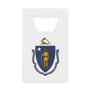 Massachusetts Staatsflagge Geldbeutel Flaschenöffner