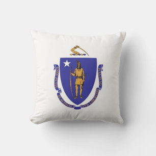 Massachusetts State Flag American MoJo Pillow Kissen