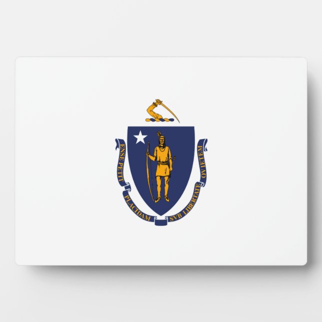 Massachusetts State Flag Design Fotoplatte (Vorderseite)