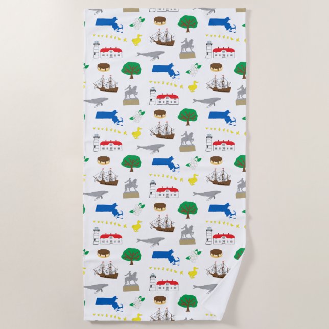 Massachusetts Strandtuch (Vorderseite)