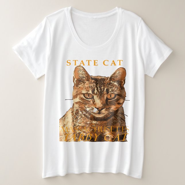Massachusetts Territoire Chat Le Magnifique Tabby  (Design devant)