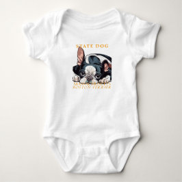 Massachusetts Territory Dog The Boston Terrier Baby Strampler