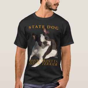 Massachusetts Territory Hund Boston Terrier Vec T-Shirt