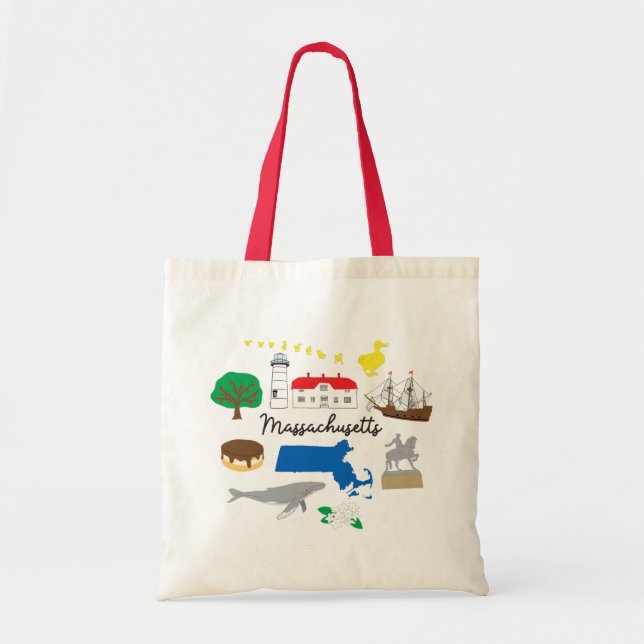 Massachusetts Tote Bag Tragetasche (Vorne)