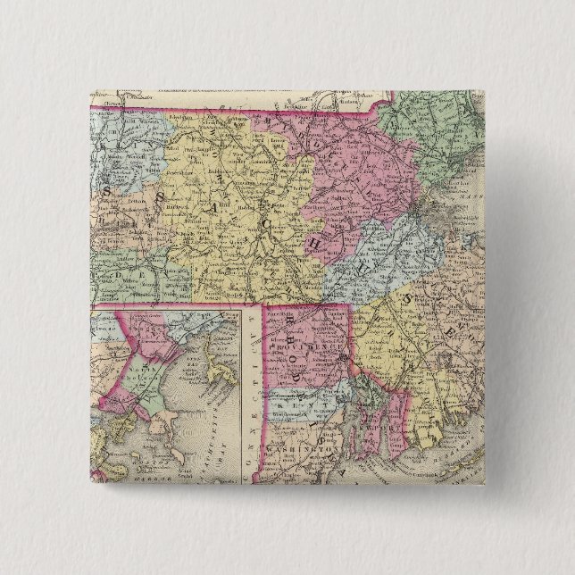 Massachusetts und Rhode Island 2 Button (Vorderseite)